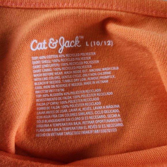 Cat & Jack Girls Halloween Sequin Pumpkin Dress - Size Large 10-12 - NWT - Picture 4 of 4